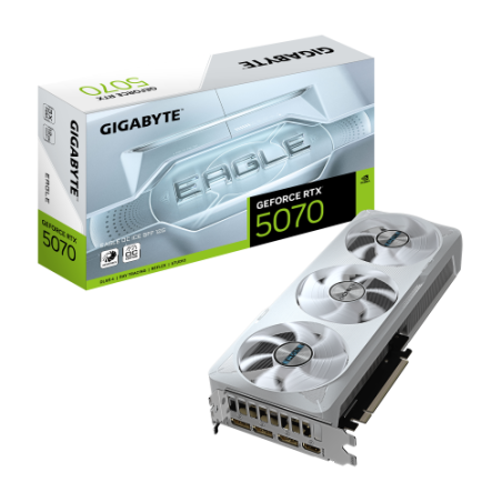 28778-GIGABYTE GeForce RTX 5070 EAGLE OC ICE SFF 12G Tarjeta Grafica - 12GB GDDR7, 192 bits, PCI-E 5.0, XXXX MHz Core Cl