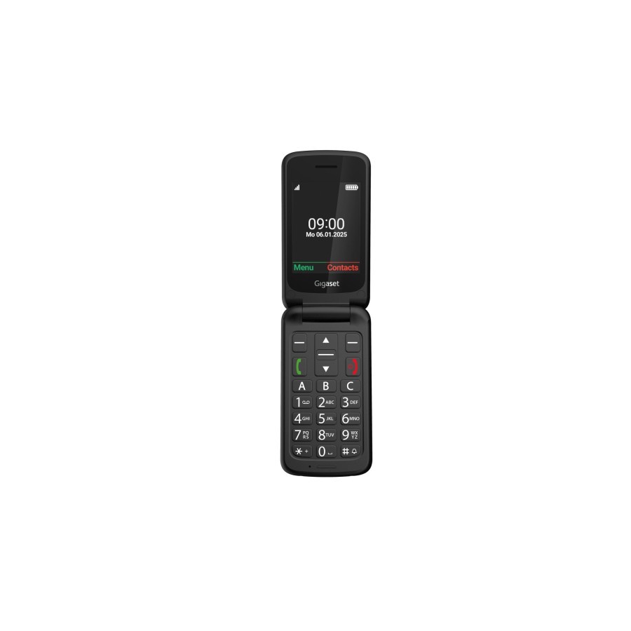 28786-Gigaset GL595 7,11 cm (2.8") 114 g Negro Telefono para personas mayores