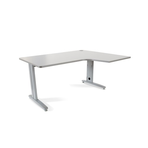 2879-MESA DE OFICINA SERIE METAL FORMA L DERECHA 180X120 GRIS / GRIS ROCADA 2052AC02