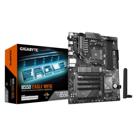28805-GIGABYTE B550 EAGLE WIFI6 Placa base - Procesadores AMD Ryzen serie 5000 G, VRM de 10+3+1 fases, hasta 3200 MHz DD