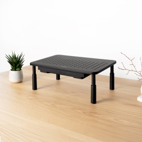 28816-TooQ Soporte Elevador Multiusos para Monitor/Portatil, Negro