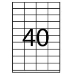 28826-CAJA 100 HOJAS ETIQUETAS ADHESIVAS ILC BLANCA 52,5X29,7 FABRISA 15296