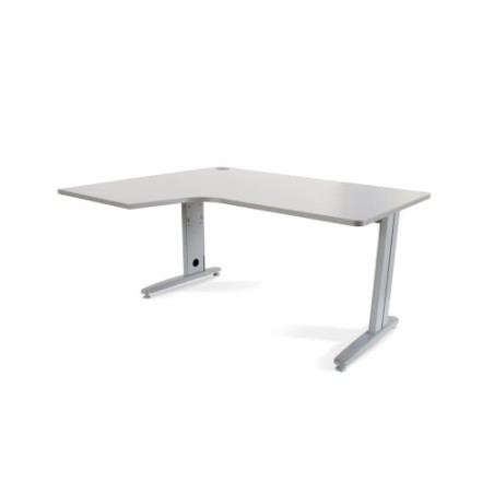 2883-MESA DE OFICINA SERIE METAL FORMA L IZQUIERDA 160X120 GRIS / GRIS  ROCADA 2053AC02
