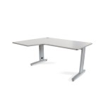 2883-MESA DE OFICINA SERIE METAL FORMA L IZQUIERDA 160X120 GRIS / GRIS  ROCADA 2053AC02