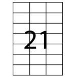 28834-CAJA 100 HOJAS ETIQUETAS ADHESIVAS ILC BLANCA 70X42,4 FABRISA 15306