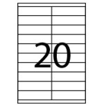 28835-CAJA 100 HOJAS ETIQUETAS ADHESIVAS ILC BLANCA 105X29 FABRISA 15311