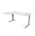 2884-MESA DE OFICINA SERIE METAL FORMA L IZQUIERDA 160X120 GRIS / BLANCO ROCADA 2053AC04