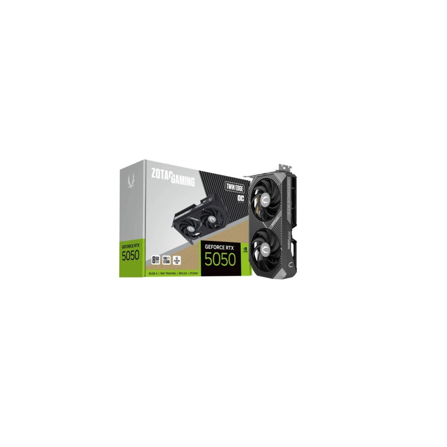 28873-VGA ZOTAC RTX 5050 TWING EDGE OC 8GB,NV,RTX5050,8GB,GDDR6,128BIT,1HDMI+3DP,2 VENTILADORES (ZT-B50500H-10M)
