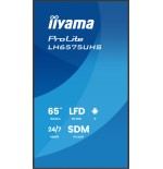28924-MONITOR IIYAMA 65" (LH6575UHS-B1AG)3840X2160, UHD IPS PANEL, OPERACION 24/7 500CD/M, LANDSCAPE PORTRAIT, SIGNAL FA