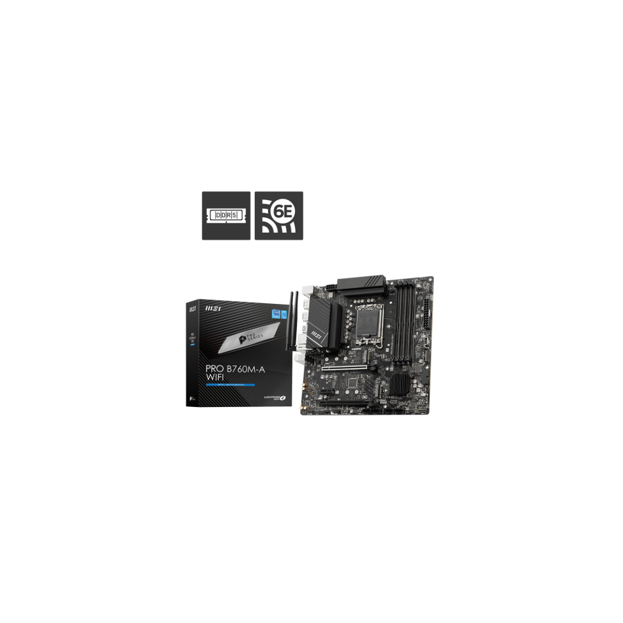 29012-MSI MB PRO B760M-A WIFI Intel B760 LGA 1700 micro ATX