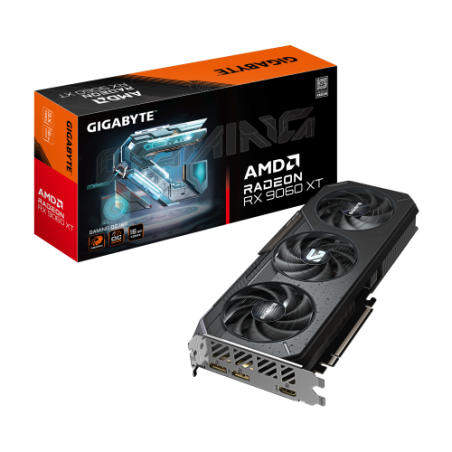 29104-GIGABYTE Radeon RX 9060 XT GAMING OC 16G Tarjeta Grafica - 16GB GDDR6, 128bit, PCI-E 5.0, 3320 MHz Frecuencia del