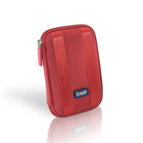 29228-TooQ TQBC-E2502 funda para disco duro externo Rojo