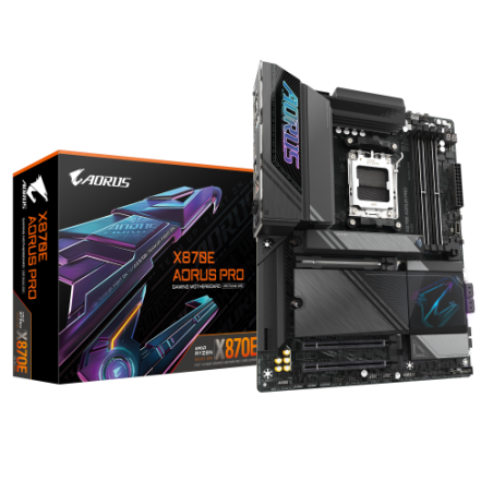29239-GIGABYTE Placa base X870E AORUS PRO - Compatible con CPUs AMD Ryzen 9000, VRM digital de 16+2+2 fases, hasta 8000M