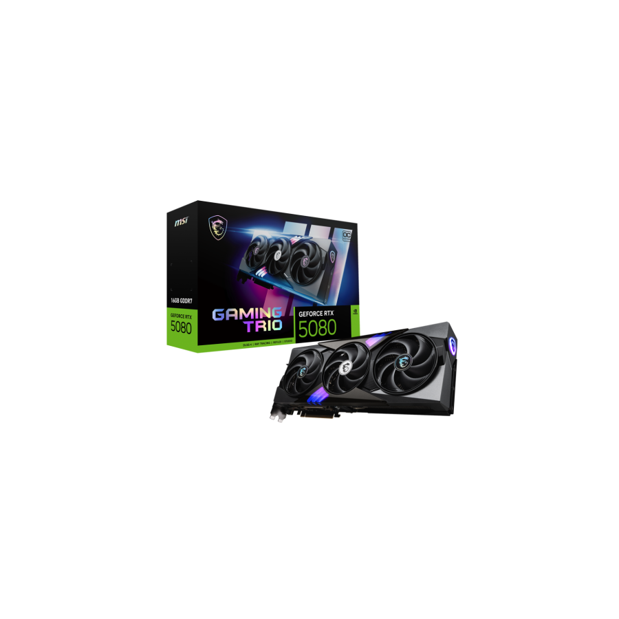 29261-MSI GAMING GEFORCE RTX 5080 16G TRIO OC tarjeta grafica NVIDIA 16 GB GDDR7
