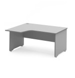 2929-MESA DE OFICINA SERIE WORK CON FORMA DE L IZQUIERDA 160X120 GRIS / GRIS ROCADA 2053AN02V24