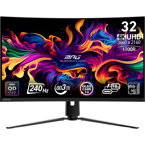 29293-MSI MPG 321CURX QD-OLED pantalla para PC 80 cm (31.5") 3840 x 2160 Pixeles 4K Ultra HD Negro