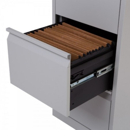 2938-ARCHIVADOR METALICO 4 CAJONES GRIS. MEDIDA: 47X132,1X62,2CM (LARGO X ALTO X PROFUNDO) ROCADA 1652AC00
