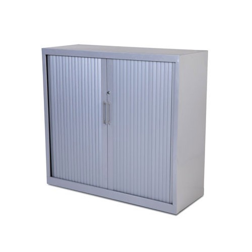 2943-ARMARIO DE 105X80X45CM METALICO CON PUERTAS DE PERSINA CON 2 BALDA INCLUYE 2 BALDAS. COLOR GRIS. MEDIDA 80X105X45CM