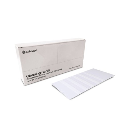29451-PACK CON 10 JUEGOS DE TARJETAS DE LIMPIEZA PARA DETECTORES DE BILLETES FALSOS SAFESCAN 137-0745