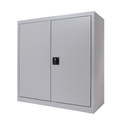 2948-ARMARIO METALICO PUERTAS BATIENTES 70X80X45 CM. ESTANTE INCLUIDO INCLUYE 1 BALDA. COLOR GRIS. MEDIDA 80X70X45CM (LA