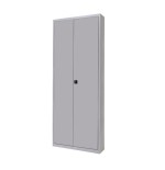 2950-ARMARIO METALICO PUERTAS BATIENTES 198X102X45 INCLUYE 4 BALDAS. COLOR GRIS. MEDIDA 102X198X45CM (LAXALXPR) ROCADA 1
