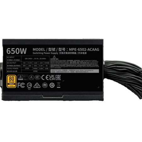 29547-FUENTE ALIMENTACION COOLER MASTER MWE GOLD 650 V3 650W ATX 3.1 NON MODULLAR (MPE-6502-ACAAG-3BEU)