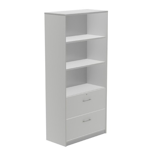 2957-ARMARIO ALTO CARPETERO 195X90X45 ESTRUCTURA ALUMINIO/FRONTALES GRIS ROCADA 1102AN02V24