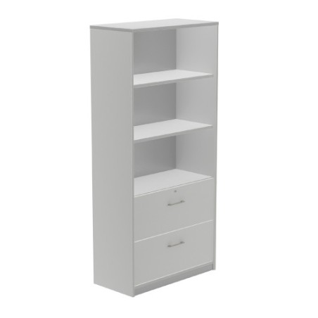 2957-ARMARIO ALTO CARPETERO 195X90X45 ESTRUCTURA ALUMINIO/FRONTALES GRIS ROCADA 1102AN02V24