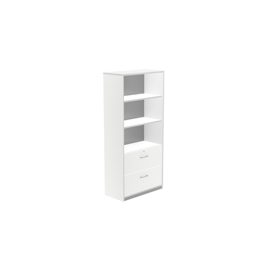 2958-ARMARIO ALTO CARPETERO 195X90X45 ESTRUCTURA BLANCA/FRONTALES BLANCO ROCADA 1102AW04V24