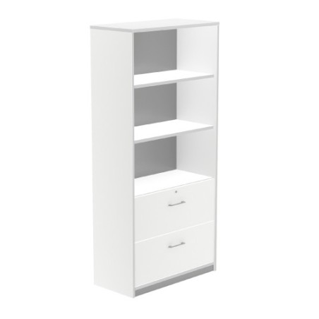 2958-ARMARIO ALTO CARPETERO 195X90X45 ESTRUCTURA BLANCA/FRONTALES BLANCO ROCADA 1102AW04V24