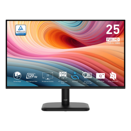 29593-MSI MONITOR PRO MP251L E2.  24.5" PLANO. IPS. 1920x1080. 120Hz. NEGRO.