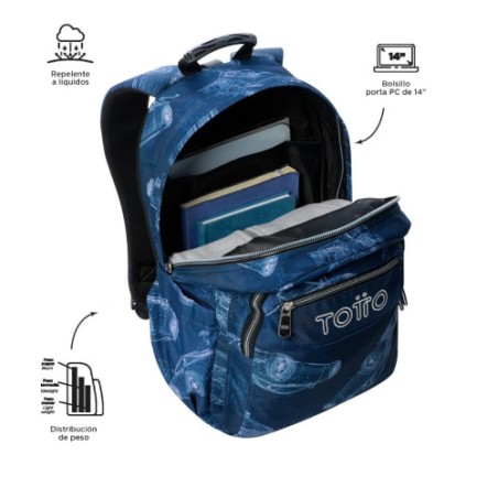 29598-MOCHILA ACUARELES BLUEPRINT (33 X 44 X 14) - 20L TOTTO MA04ECO021-2426N-0JJ