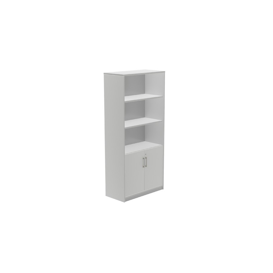 2961-ARMARIO ALTO CON PUERTAS BAJAS 195X90X45 ESTRUCTURA ALUMINIO/PUERTAS GRIS ROCADA 1103AN02V24