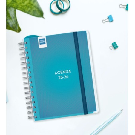 29615-AGENDA DOCENTE 2025-2026 MAGISTRAL PERSONALIZABLE 4o 155X212 SEMANA VISTA HORIZONTAL AZUL+ FINOCAM 533380026