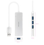 29675-NANOCABLE HUB USB 3.0 4xUSB3.0. USB-A/M-USB 3.0/H ALUM. 18CM