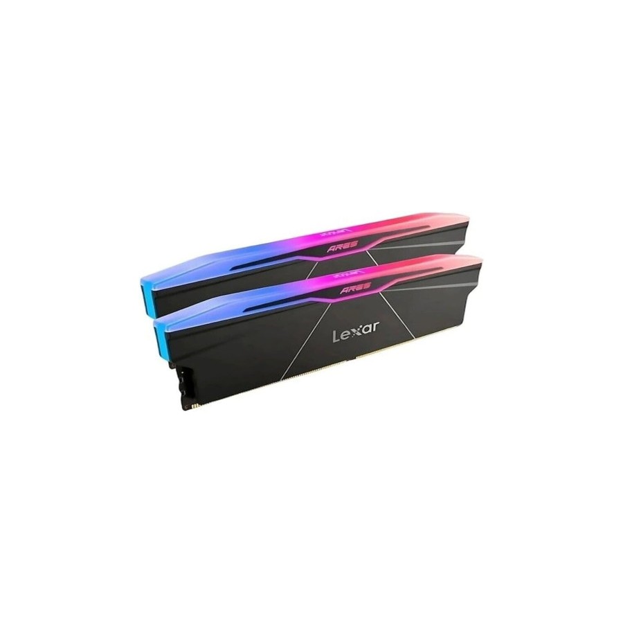 29707-LEXAR MEMORIA ARES 2.0 16 GB DDR5 6000 CL28 1.35V MEMORY WITH HEATSINK AND RGB LIGHTING,DUAL PACK, BLACK COLOR