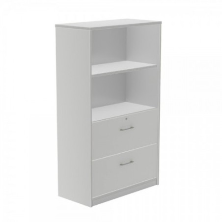 2974-ARMARIO MEDIO CARPETERO156X90X45 ESTRUCTURA ALUMINIO/FRONTALES GRIS ROCADA 1056AN02V24