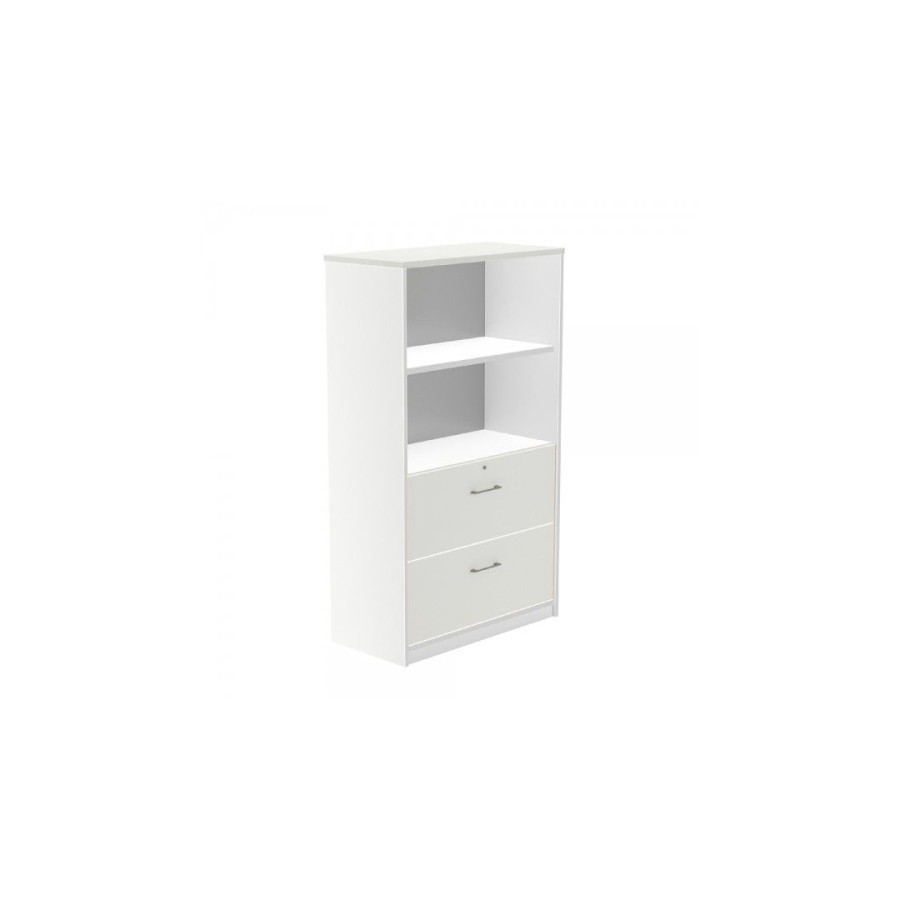 2975-ARMARIO MEDIO CARPETERO 156X90X45 ESTRUCTURA BLANCA/FRONTALES BLANCO ROCADA 1056AW04V24