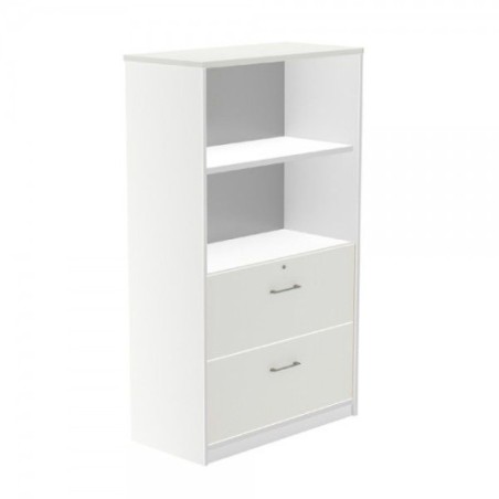 2975-ARMARIO MEDIO CARPETERO 156X90X45 ESTRUCTURA BLANCA/FRONTALES BLANCO ROCADA 1056AW04V24