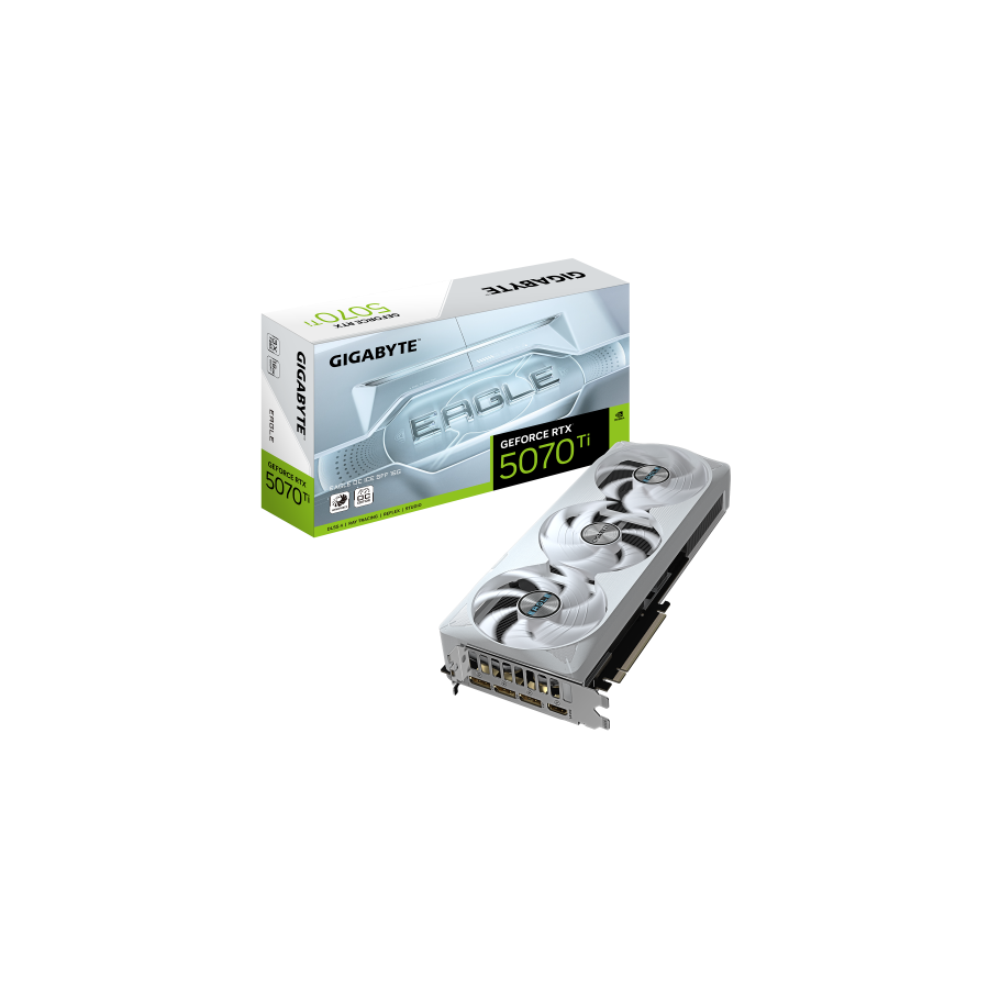 29804-GIGABYTE GeForce RTX 5070 Ti EAGLE OC ICE SFF 16G Tarjeta Grafica - 16GB GDDR7, 256 bits, PCI-E 5.0, XXXX MHz Core