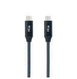 29839-Nanocable Cable USB 3.2 Gen2x2 20Gbps 5A/100W 4K/60Hz USB-C/M-USB-C/M, Gris/Negro, 1 m