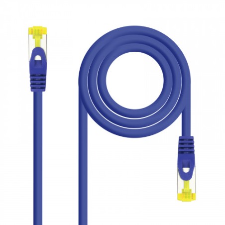 29870-Nanocable Cable de red latiguillo RJ45 LSZH Cat.6A SFTP AWG26, Azul, 1.0 m