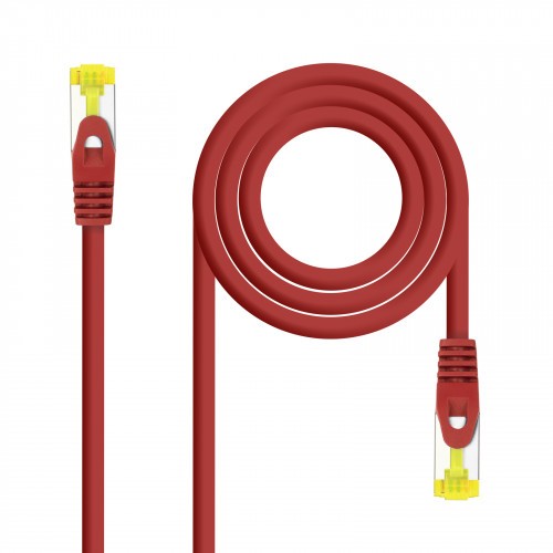 29874-Nanocable Cable de red latiguillo RJ45 LSZH Cat.6A SFTP AWG26, Rojo, 2.0 m
