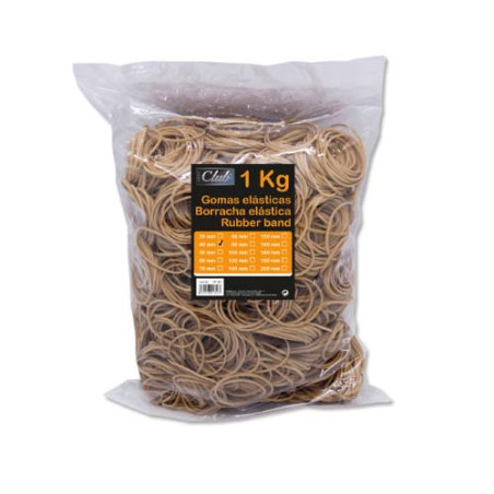 29880-BOLSA 1 KG. GOMAS ELASTICAS No 40 DE 4 CM. LARGO OFFICE CLUB 301756