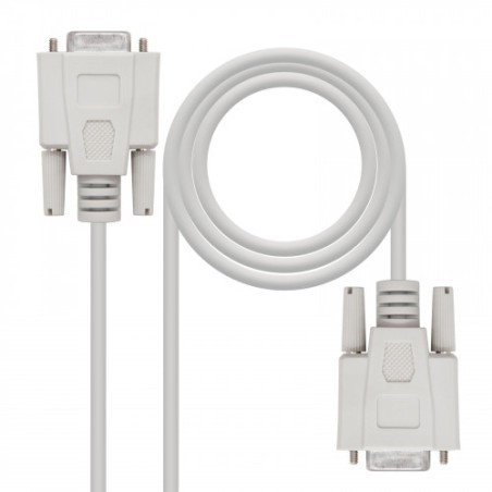 29910-Nanocable CABLE SERIE NULL MODEM, DB9/H-DB9/H, 1.8 M