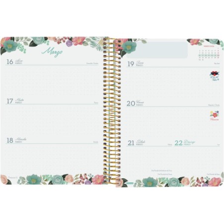 29917-AGENDA 16 MESES SEPTIEMBRE 2025-DICIEMBRE 2026 CLOE E10-155X212 SEMANA VISTA HORIZONTAL ROSA+ FINOCAM 627100226