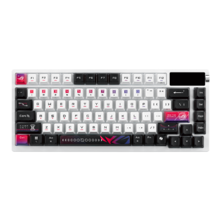 29926-ASUS ROG Azoth X teclado Juego USB + RF Wireless + Bluetooth Negro, Blanco