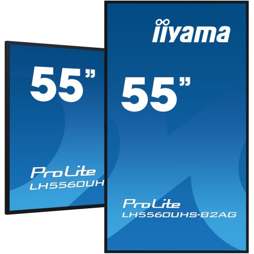 29938-MONITOR IIYAMA 55" UHD, 500CD/M2, LANDSCAPE PORTRAIT, MM 2X 10W, 3X HDMI, USB 2.0 X2, WIFI, LAN, MEDIA PLAY USB, C