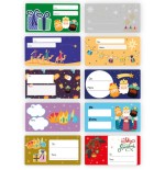 29963-CAJA 100 ETIQUETAS ADHESIVAS PARA REGALOS REYES MAGOS BISMARK 332911