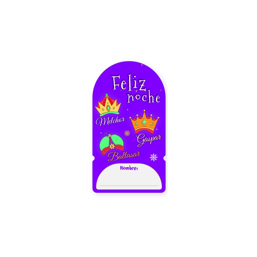 29965-PACK 6 ETIQUETAS ADHESIVAS REYES MAGOS (6X16,5 CM) BISMARK 333589